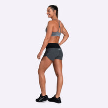Load image into Gallery viewer, TWL - Women's Motion Shorts - CHARCOAL MARL/BLACK