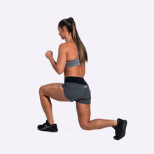 Load image into Gallery viewer, TWL - Women's Motion Shorts - CHARCOAL MARL/BLACK