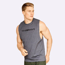 Load image into Gallery viewer, The Brave - Men's Waverider Muscle Tank - Charcoal/Black