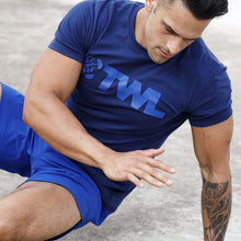Load image into Gallery viewer, The WOD Life - Men's Classics Flux T-Shirt - Indigo/Surf Blue