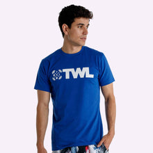 Load image into Gallery viewer, The WOD Life - Men's Classics Flux T-Shirt - Surf Blue/White