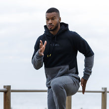 Load image into Gallery viewer, The WOD Life - Outrider Overhead Hoodie - BLACK/CHARCOAL MARL