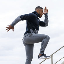 Load image into Gallery viewer, The WOD Life - Outrider Overhead Hoodie - BLACK/CHARCOAL MARL