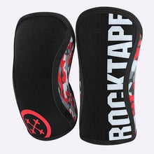Load image into Gallery viewer, RockTape Assassins Knee Sleeves - 5mm & 7mm - Red Camo - PAIR