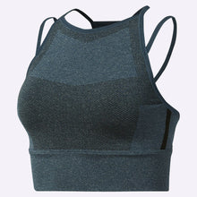 Load image into Gallery viewer, Reebok - Women's CrossFit MyoKnit Bra - Blue Hills/Black
