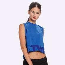 Load image into Gallery viewer, The WOD Life - Women's Classics Slash Crop Tank - Surf Blue
