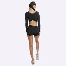 Load image into Gallery viewer, The WOD Life - Women's Classics Striker L/S Crop - Black