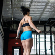 Load image into Gallery viewer, The WOD Life - Women's Balance Shorts - Alec Smith Azure Blue

