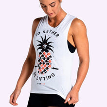 Load image into Gallery viewer, RokFit Women's Tank - I'D RATHER BE LIFTING - White
