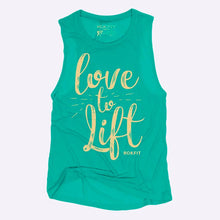 Load image into Gallery viewer, RokFit Women's Tank - LOVE TO LIFT - Teal
