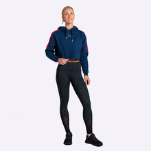 Load image into Gallery viewer, The WOD Life - Women's Wanderer Cropped Hoodie - INDIGO/CERISE
