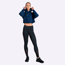 Load image into Gallery viewer, The WOD Life - Women's Wanderer Cropped Hoodie - INDIGO/CERISE
