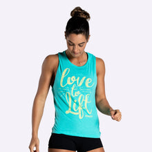 Load image into Gallery viewer, RokFit Women's Tank - LOVE TO LIFT - Teal
