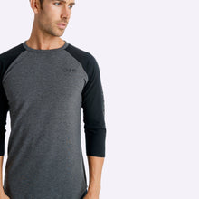 Load image into Gallery viewer, The Brave - Men's Adventure Raglan Shirt - Charcoal Marle/Black/Black
