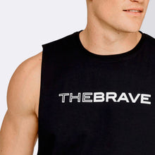 Load image into Gallery viewer, The Brave - Men's Waverider Muscle Tank - Black/White
