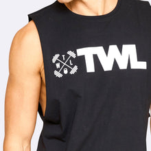 Load image into Gallery viewer, The WOD Life - Men's Classics Gunship Muscle Tank - Black/White
