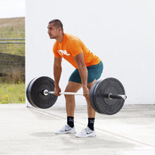 Load image into Gallery viewer, The WOD Life - Men's Classics Flux T-Shirt -  Golden Poppy/White
