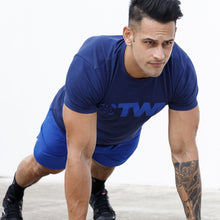 Load image into Gallery viewer, The WOD Life - Men's Classics Flux T-Shirt -  Indigo/Surf Blue
