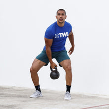 Load image into Gallery viewer, The WOD Life - Men's Classics Flux T-Shirt -  Surf Blue/White
