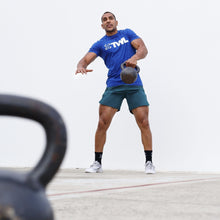 Load image into Gallery viewer, The WOD Life - Men's Classics Flux T-Shirt -  Surf Blue/White
