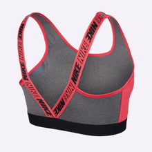 Load image into Gallery viewer, Nike Sport - Women's Distort Classic Medium Support Bra - Carbon Heather/Game Royal/White
