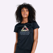 Load image into Gallery viewer, Reebok - Women's Running Essentials Delta Graphic Tee - Black
