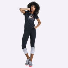 Load image into Gallery viewer, Reebok - Women's Running Essentials Delta Graphic Tee - Black
