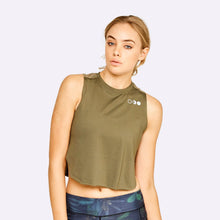 Load image into Gallery viewer, The Brave - Women's Cropped Tank - Dark Olive
