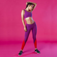 Load image into Gallery viewer, The WOD Life - Women's Rebalance Tights - Ultra Violet/Poppy Red
