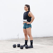 Load image into Gallery viewer, The WOD Life - Women's Classics Slash Crop Tank - Black
