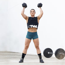 Load image into Gallery viewer, The WOD Life - Women's Classics Slash Crop Tank - Black

