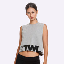 Load image into Gallery viewer, The WOD Life - Women's Classics Slash Crop Tank - Light Grey
