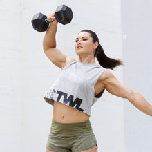 Load image into Gallery viewer, The WOD Life - Women's Classics Slash Crop Tank - Light Grey
