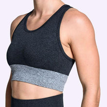 Load image into Gallery viewer, The WOD Life - Women's Endure Seamless Bra - Black/Charcoal Marl
