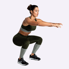 Load image into Gallery viewer, The WOD Life - Women's Endure Seamless Bra - Dark Olive Marl/Stone Marl
