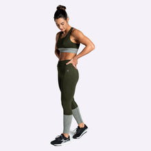 Load image into Gallery viewer, The WOD Life - Women's Endure Seamless Bra - Dark Olive Marl/Stone Marl
