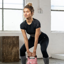 Load image into Gallery viewer, The WOD Life - Women's Endure Seamless Crop - Black/Charcoal Marl
