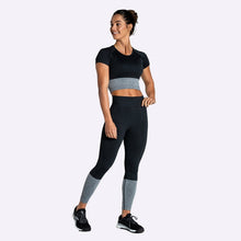 Load image into Gallery viewer, The WOD Life - Women's Endure Seamless Crop - Black/Charcoal Marl
