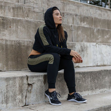 Load image into Gallery viewer, The WOD Life - Women's Wanderer Cuffed Jogger Pants - BLACK/KHAKI
