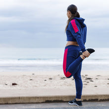 Load image into Gallery viewer, The WOD Life - Women's Wanderer Cuffed Jogger Pants - INDIGO/CERISE
